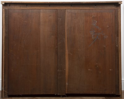 Lot 91 - Cotswold School oak, open bookcase, with...