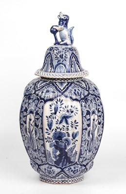 Lot 111 - An antique Dutch Delft blue and white...