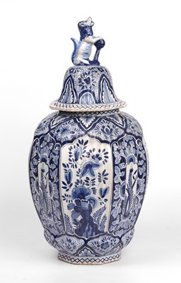 Lot 111 - An antique Dutch Delft blue and white...