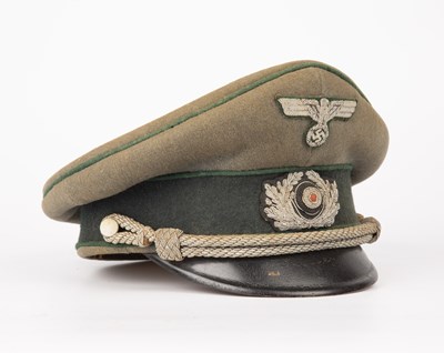 Lot 162 - A German World War II infantry officers cap...