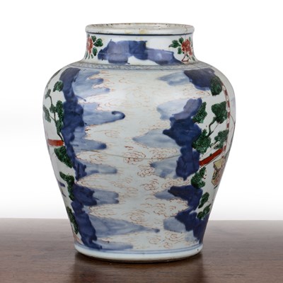 Lot 77 - Wucai porcelain vase Chinese, late 17th/18th...