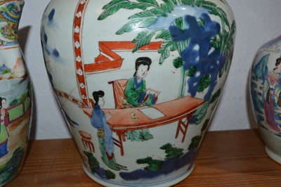 Lot 77 - Wucai porcelain vase Chinese, late 17th/18th...