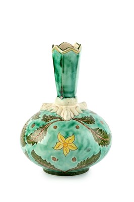 Lot 690 - Annie Jones for Della Robbia Vase squat form,...