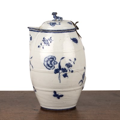 Lot 11 - Large blue and white 'European shape' jug and...