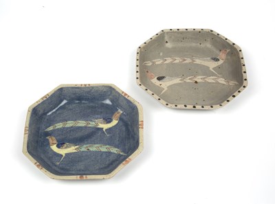 Lot 642a - Jill Fanshawe Kato (b.1943) A pair of dishes...