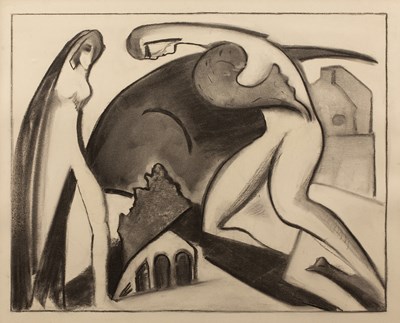 Lot 377 - Bruno Beran (1888-1979) Two Figures signed (to...