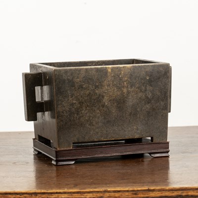 Lot 301 - Bronze archaic form censer and stand Chinese,...