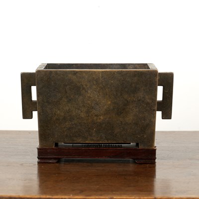 Lot 301 - Bronze archaic form censer and stand Chinese,...