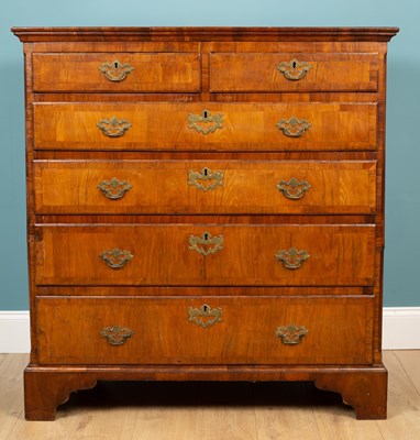 Lot 262 - A 19th century walnut chest of drawers