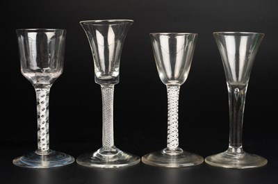 Lot 53 - A group of four antique wine glasses