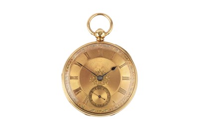 Lot 173 - A Victorian 18ct gold open face pocket watch,...