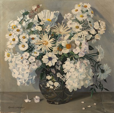 Lot 332 - Gwen Whicker (1900-1966) White Flowers signed...