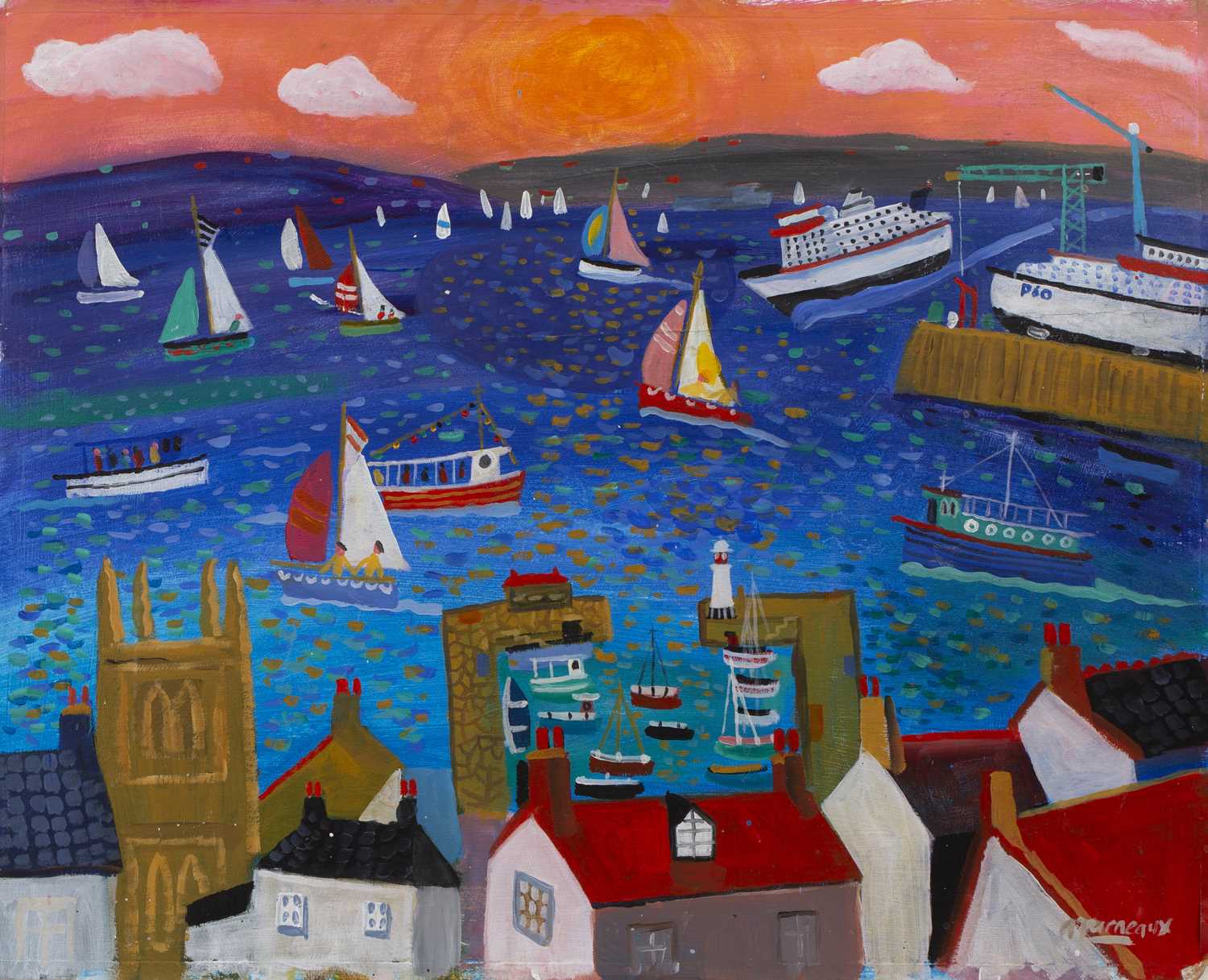 Lot 187 - Alan Furneaux (b.1953) Cornish Sunset signed...