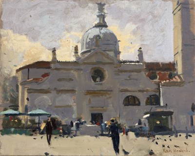 Lot 249 - Ken Howard (1932-2022) Venetian Square signed...