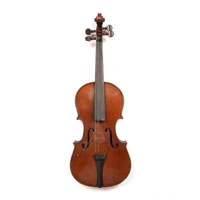Lot 560 - A German three-quarter size violin, 33.3cm;...