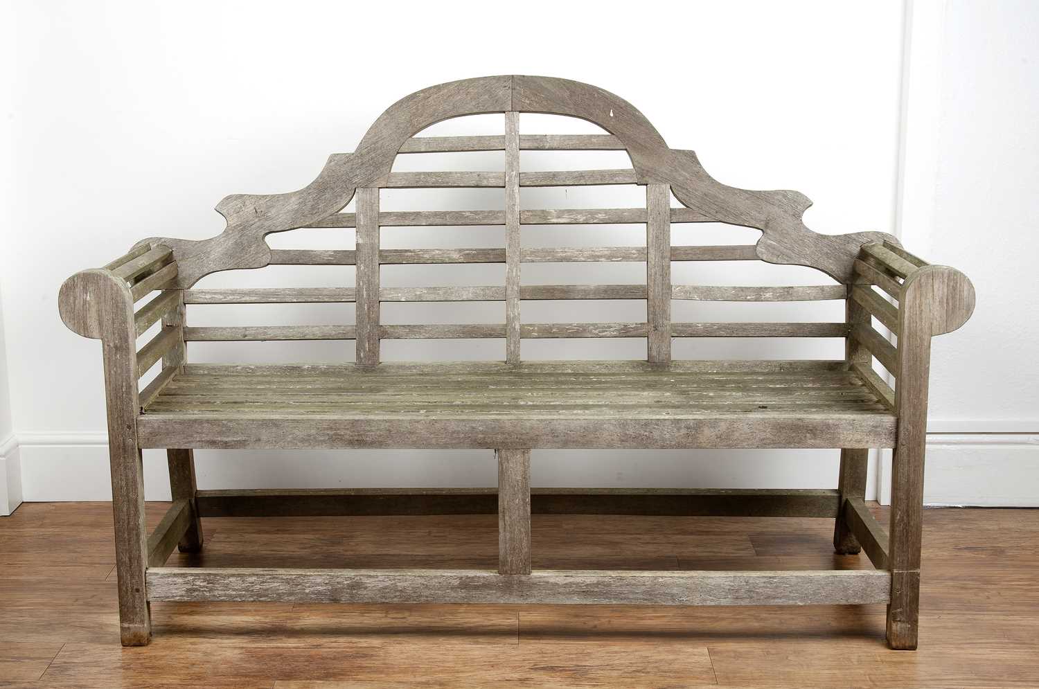 Lot 60 - Lutyens garden bench teak, unmarked, 165cm...