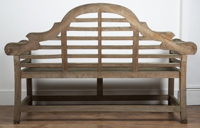 Lot 60 - Lutyens garden bench teak, unmarked, 165cm...