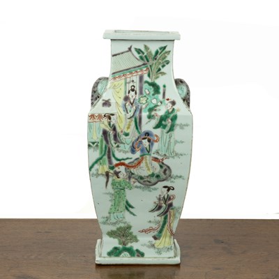 Lot 118 - Famille verte vase Chinese, 19th Century of...