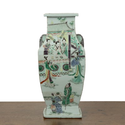 Lot 118 - Famille verte vase Chinese, 19th Century of...