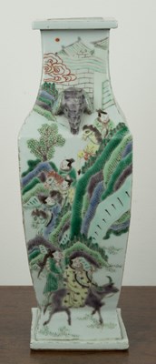 Lot 118 - Famille verte vase Chinese, 19th Century of...