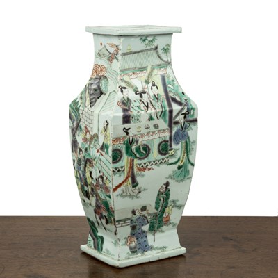 Lot 118 - Famille verte vase Chinese, 19th Century of...