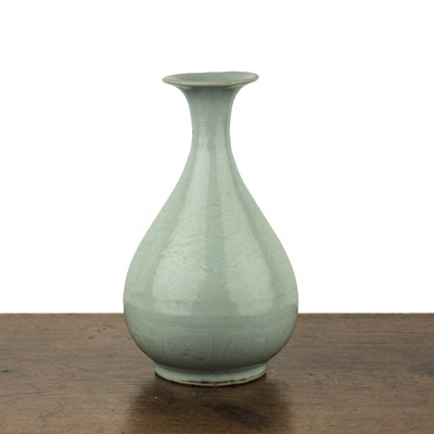 Lot 120 - Celadon bottle vase Chinese, with incised...
