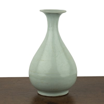 Lot 120 - Celadon bottle vase Chinese, with incised...