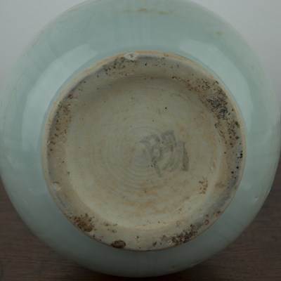 Lot 120 - Celadon bottle vase Chinese, with incised...