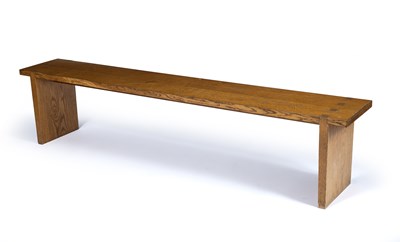 Lot 742 - Modernist School Bench oak with exposed joints...