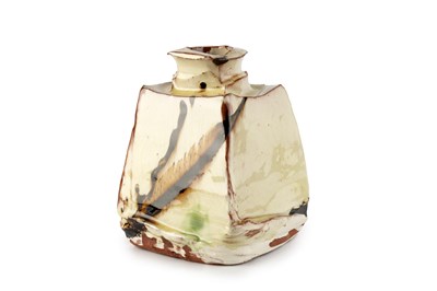 Lot 584 - Dylan Bowen (b.1967) Square bottle slipware...