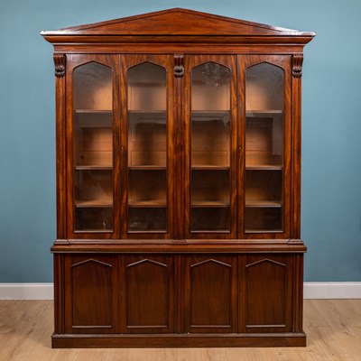 Lot 368 - A 19th century and later mahogany library bookcase