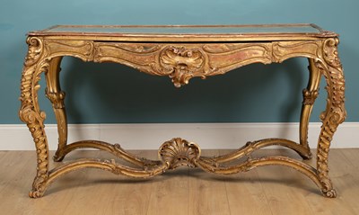 Lot 396 - A 19th century antique French Rococo style console table