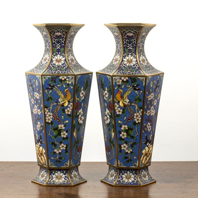 Lot 307 - Pair of cloisonne vases Chinese, early 20th...