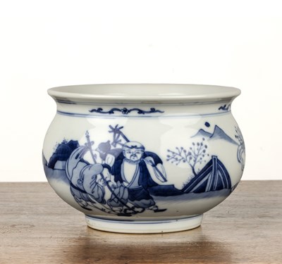 Lot 26 - Blue and white porcelain bowl Chinese, 18th...