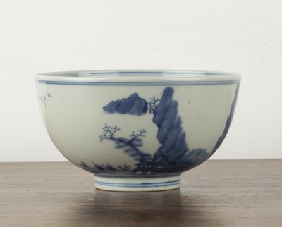 Lot 17 - Blue and white porcelain bowl Chinese, 18th...