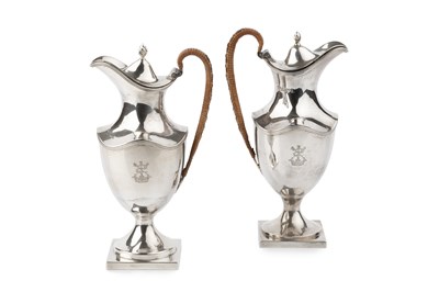 Lot 576 - A pair of Edwardian silver baluster small...