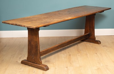 Lot 160 - An oak refectory table