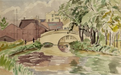 Lot 307 - Iain Macnab (1890-1967) Bridge Over a Gentle...