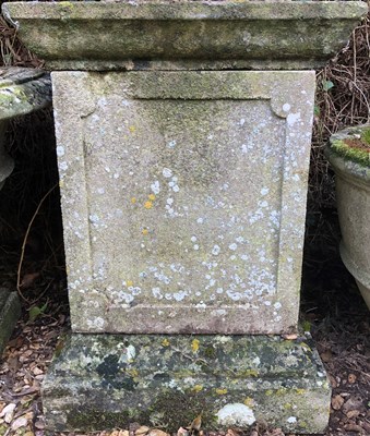 Lot 1209 - A cast reconstituted stone plinth