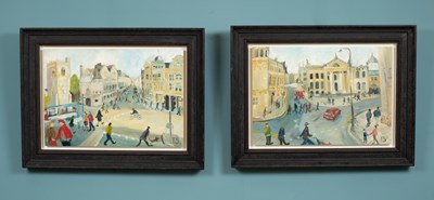 Lot 217 - 20th century British school, Two Oxford street scene paintings