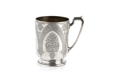 Lot 571 - A mid Victorian silver christening mug,...