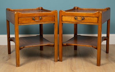 Lot 117 - A pair of 19th century maple try top side tables