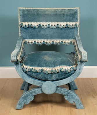 Lot 124 - A Savonarola style chair