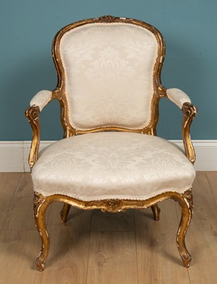 Lot 31 - An 18th century style French fauteuil