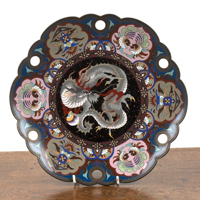 Lot 464 - Cloisonné charger Japanese, Meiji period of...