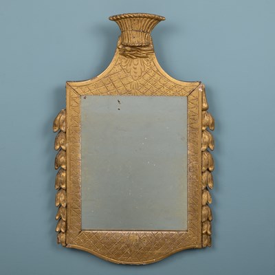 Lot 14 - An antique continental small dressing table or wall mirror