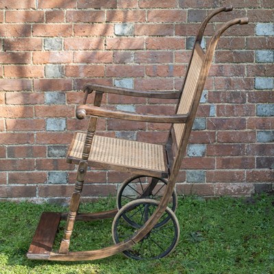 Lot 129 - A Victorian invalid's chair