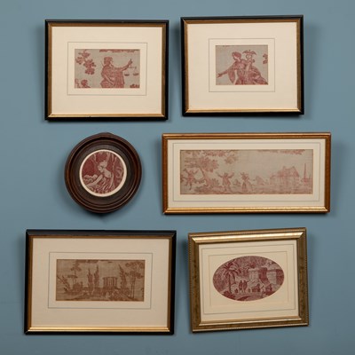 Lot 265 - Six various pieces of 18th and 19th century toile