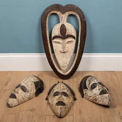 Lot 183 - Four African tribal masks