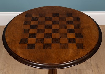 Lot 357 - A Victorian walnut chess table